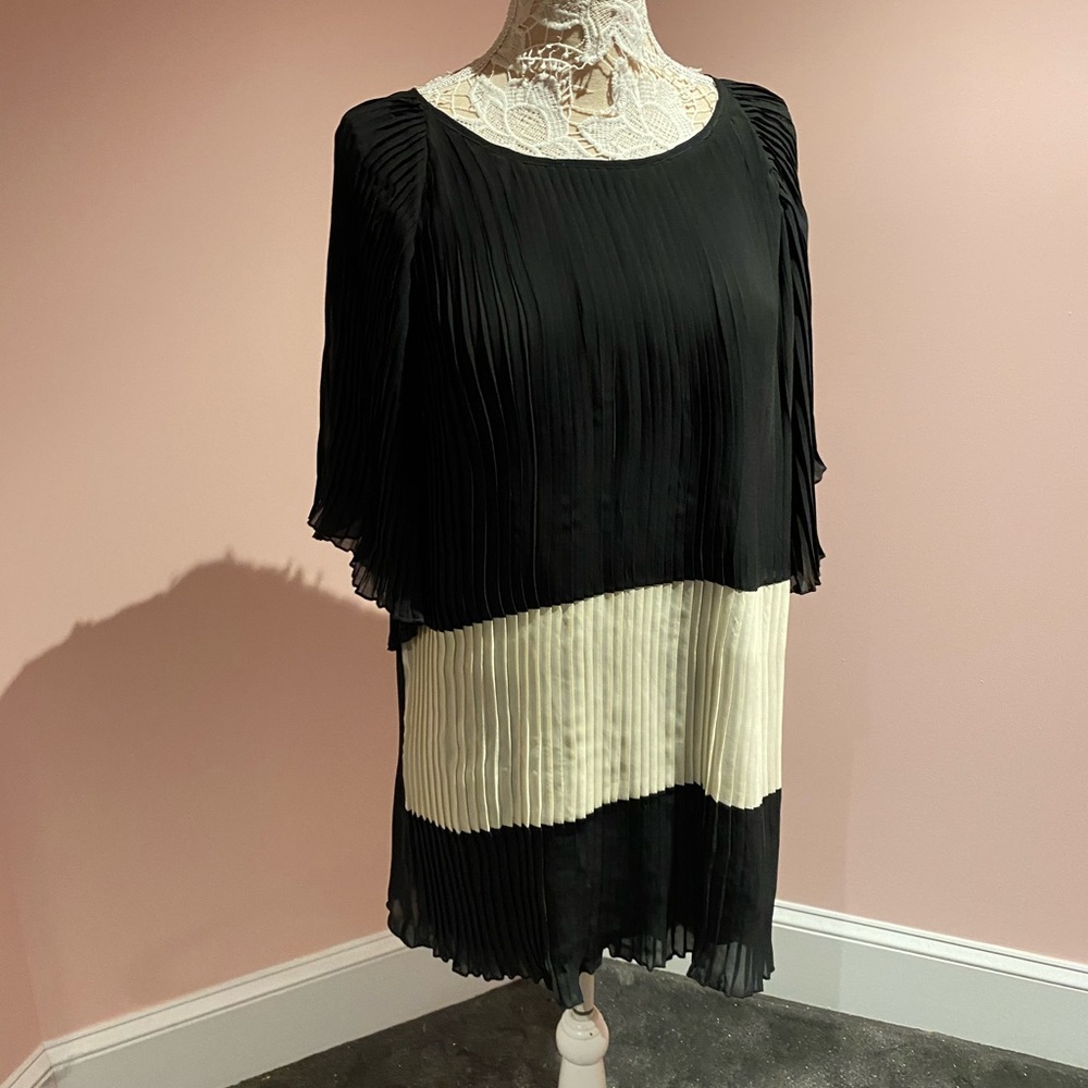 Ark & Co. pleated trapeze retro 60s mod style dress